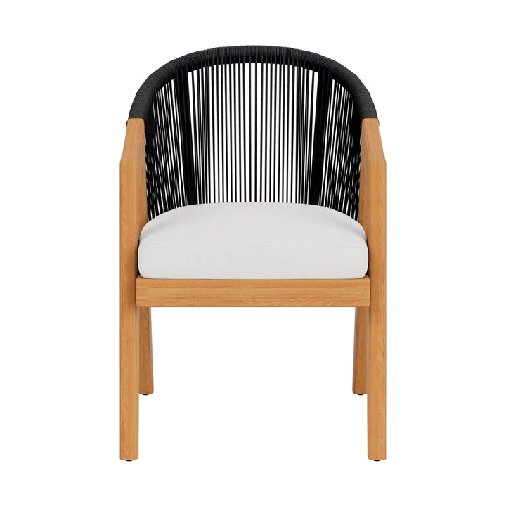 Alpine Teak Wooden Outdoor Dining Armchair-Outdoor Dining Chairs-Lloyd Flanders-LOOMLAN