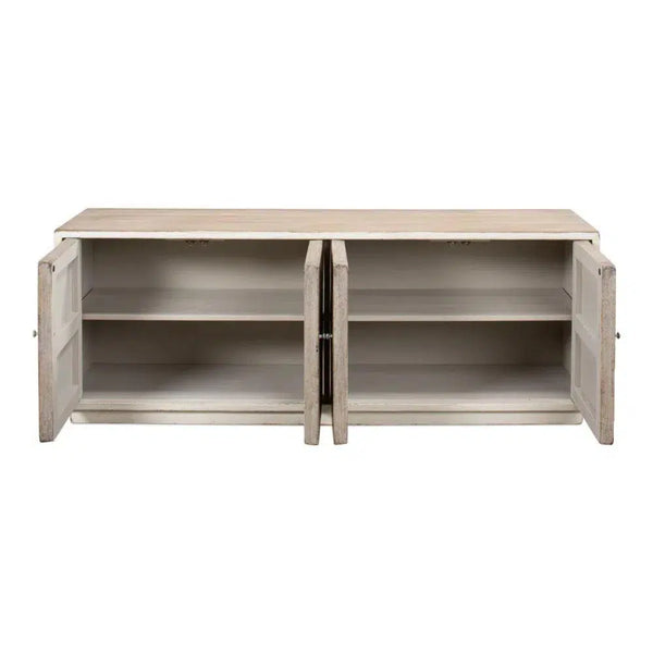 Amalia TV Stand Antique White-TV Stands & Media Centers-Sarreid-LOOMLAN