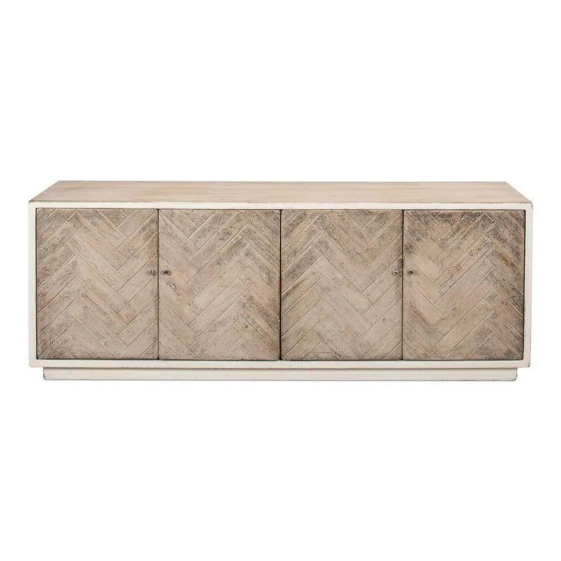 Amalia TV Stand Antique White-TV Stands & Media Centers-Sarreid-LOOMLAN