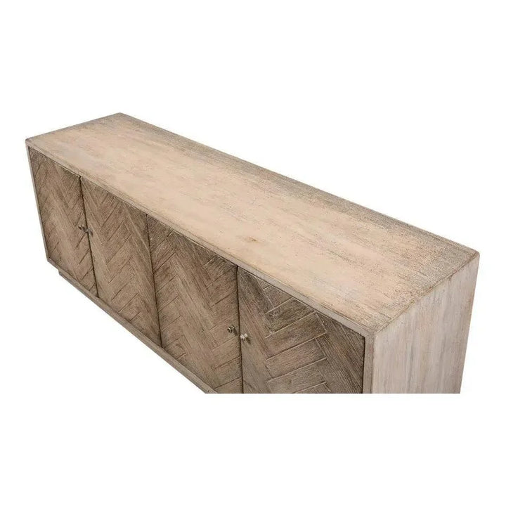 Amalia TV Stand Stone Grey - LOOMLAN - Sarreid - TV Stands & Media Centers