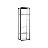 Ambretta Stainless Steel Framed Bookcase