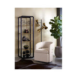 Ambretta Stainless Steel Framed Bookcase