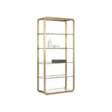 Ambretta Stainless Steel Framed Bookcase