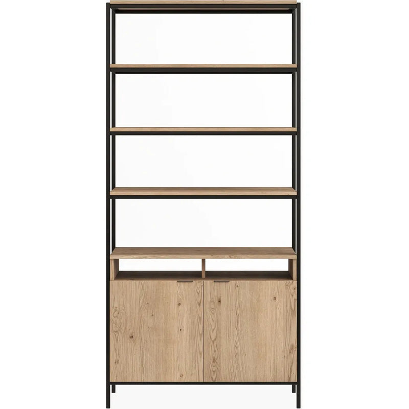 Ambrose Wooden Iron Modular Bookcase