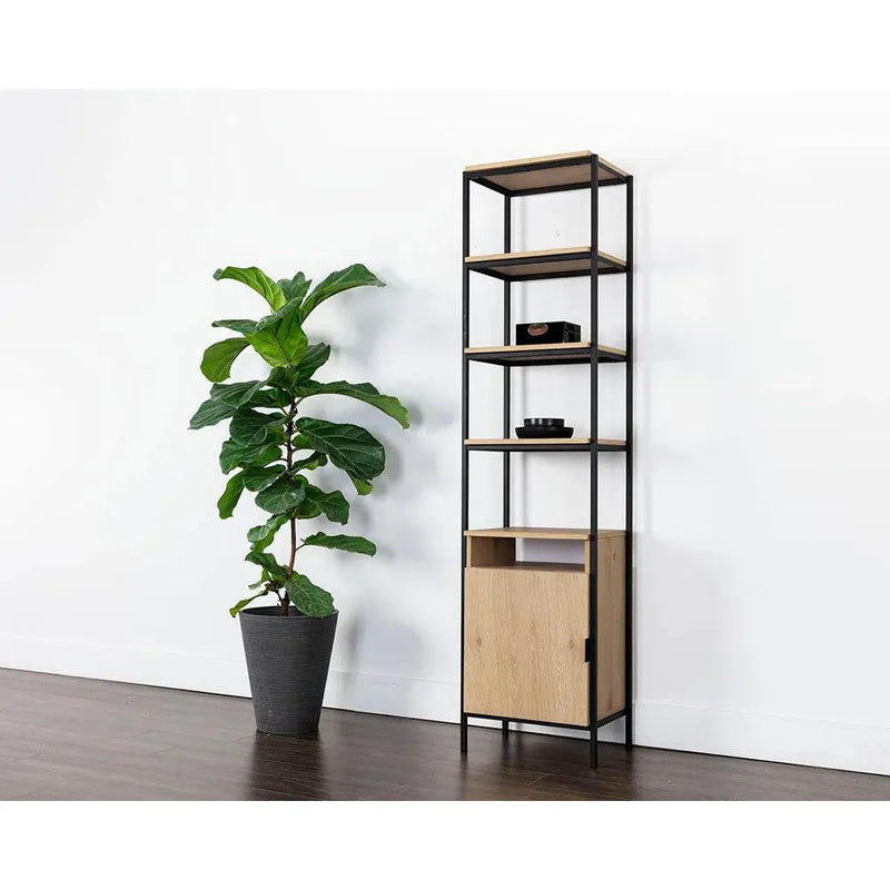 Ambrose Wooden Iron Modular Bookcase