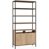 Ambrose Wooden Iron Modular Bookcase