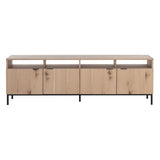 Ambrose Wooden Iron Modular Media Console & Cabinet-TV Stands & Media Centers-SUNPAN-LOOMLAN