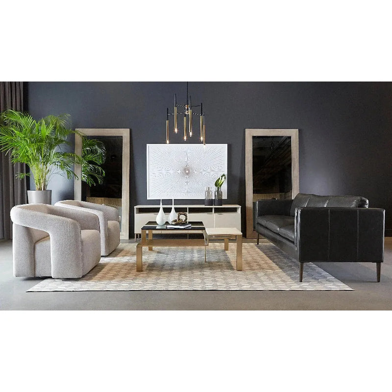 Ambrose Wooden Iron Modular Media Console & Cabinet-TV Stands & Media Centers-SUNPAN-LOOMLAN