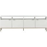 Ambrose Wooden Iron Modular Media Console & Cabinet-TV Stands & Media Centers-SUNPAN-LOOMLAN