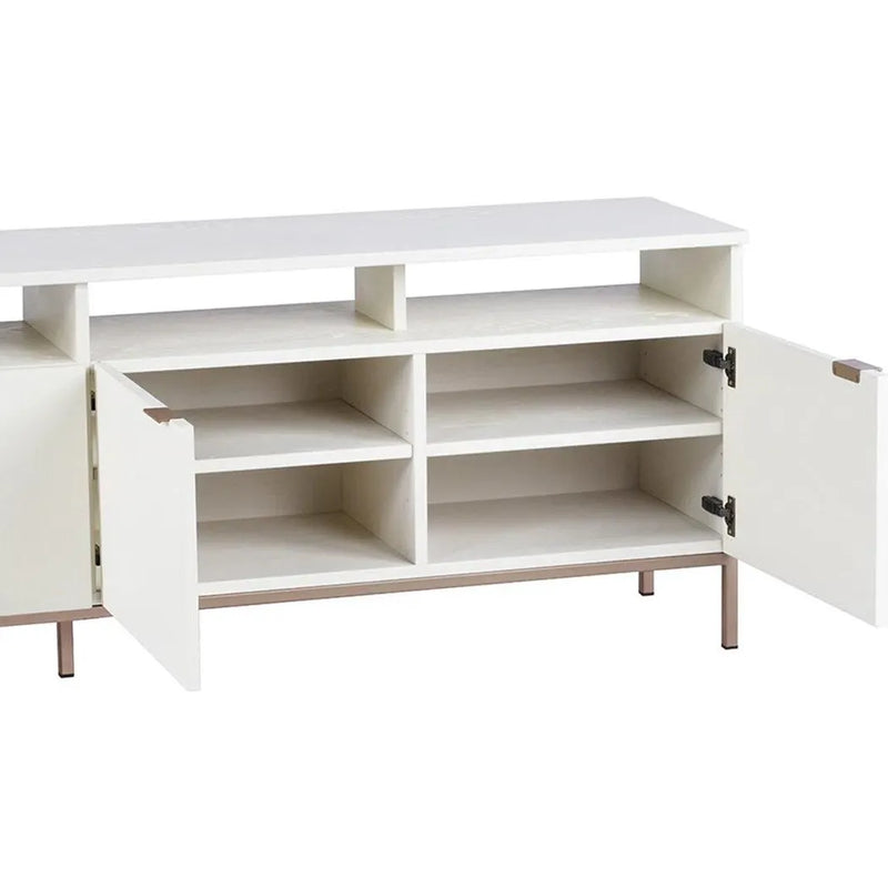 Ambrose Wooden Iron Modular Media Console & Cabinet-TV Stands & Media Centers-SUNPAN-LOOMLAN