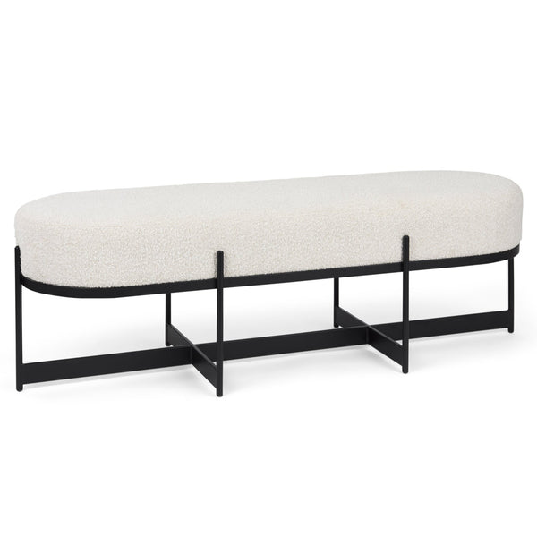 Amelia Cream Boucle Bedroom Bench