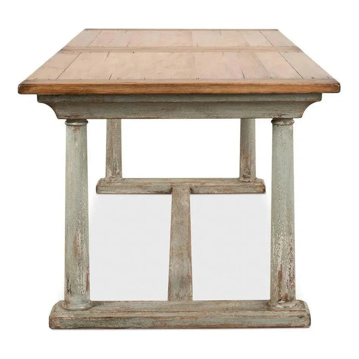 Amelia Two Tone Rectangle Extendable Dining Table-Dining Tables-Sarreid-LOOMLAN