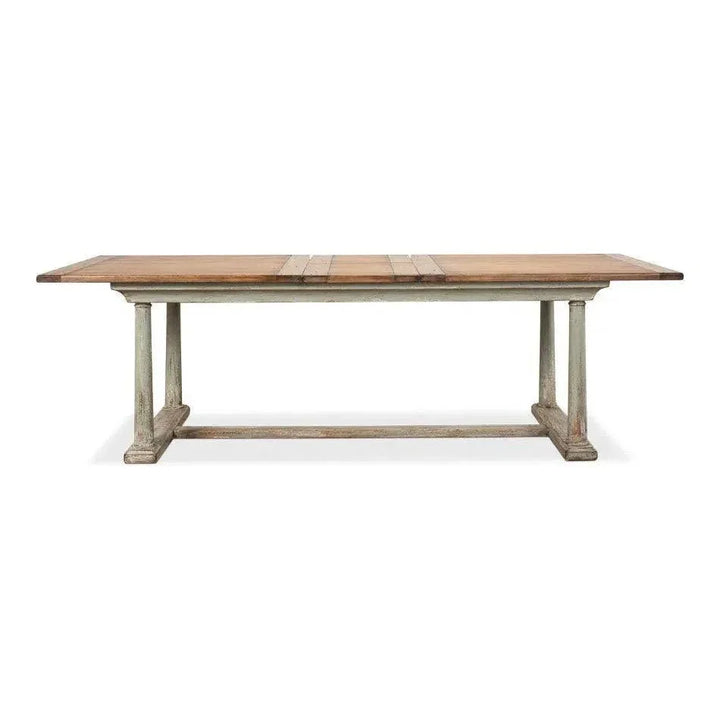 Amelia Two Tone Rectangle Extendable Dining Table-Dining Tables-Sarreid-LOOMLAN
