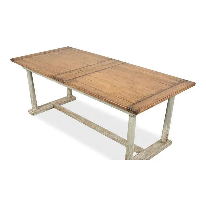 Amelia Two Tone Rectangle Extendable Dining Table-Dining Tables-Sarreid-LOOMLAN