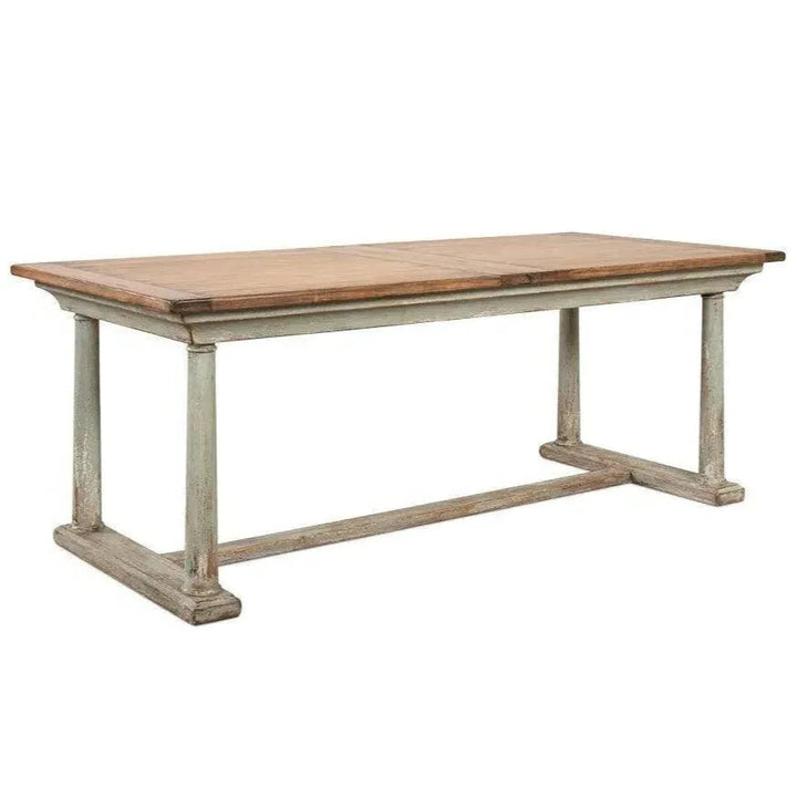 Amelia Two Tone Rectangle Extendable Dining Table-Dining Tables-Sarreid-LOOMLAN