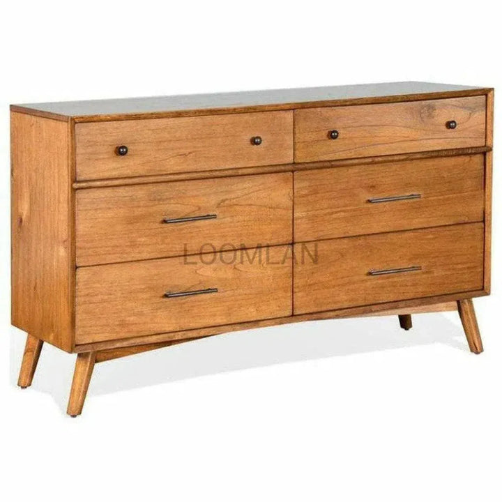 Americ Modern 6 Drawer Dresser - LOOMLAN - Sunny D - Dressers
