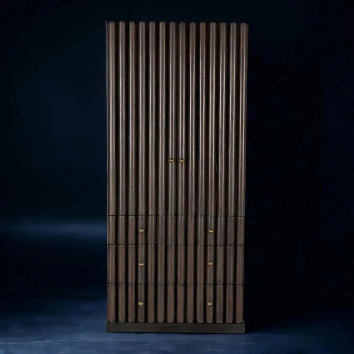 Amunet Hutch Bookcase Armoire Cabinet - LOOMLAN - Noir - Bookcases