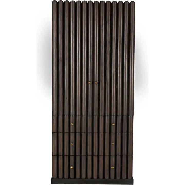 Amunet Hutch Bookcase Armoire Cabinet - LOOMLAN - Noir - Bookcases