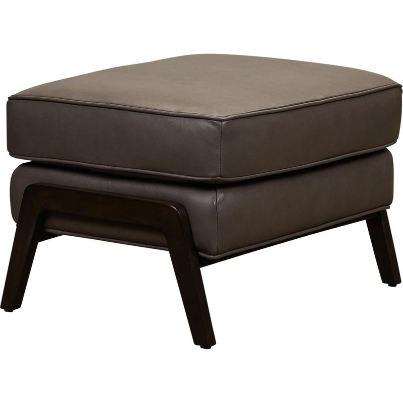 Anastasia Rectangular Leather Ottoman-Ottomans-Olivia + Quinn-LOOMLAN