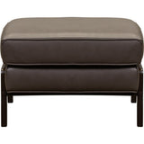 Anastasia Rectangular Leather Ottoman-Ottomans-Olivia + Quinn-LOOMLAN