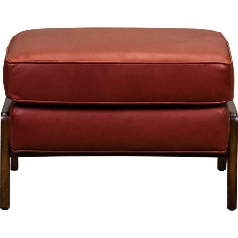 Anastasia Rectangular Leather Ottoman-Ottomans-Olivia + Quinn-LOOMLAN