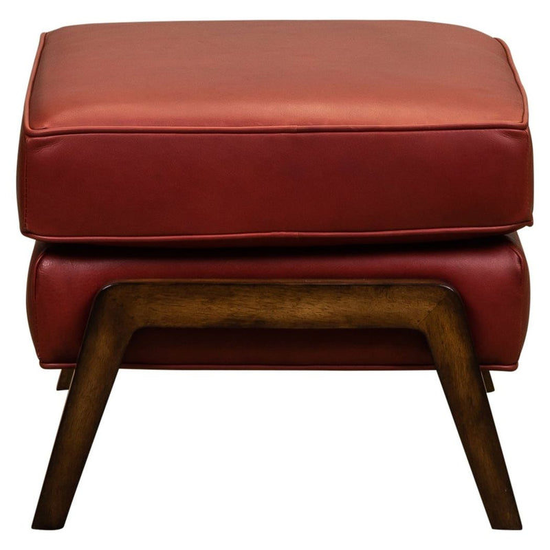 Anastasia Rectangular Leather Ottoman-Ottomans-Olivia + Quinn-LOOMLAN