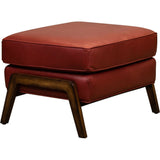 Anastasia Rectangular Leather Ottoman-Ottomans-Olivia + Quinn-LOOMLAN