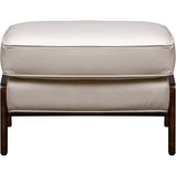 Anastasia Rectangular Leather Ottoman-Ottomans-Olivia + Quinn-LOOMLAN