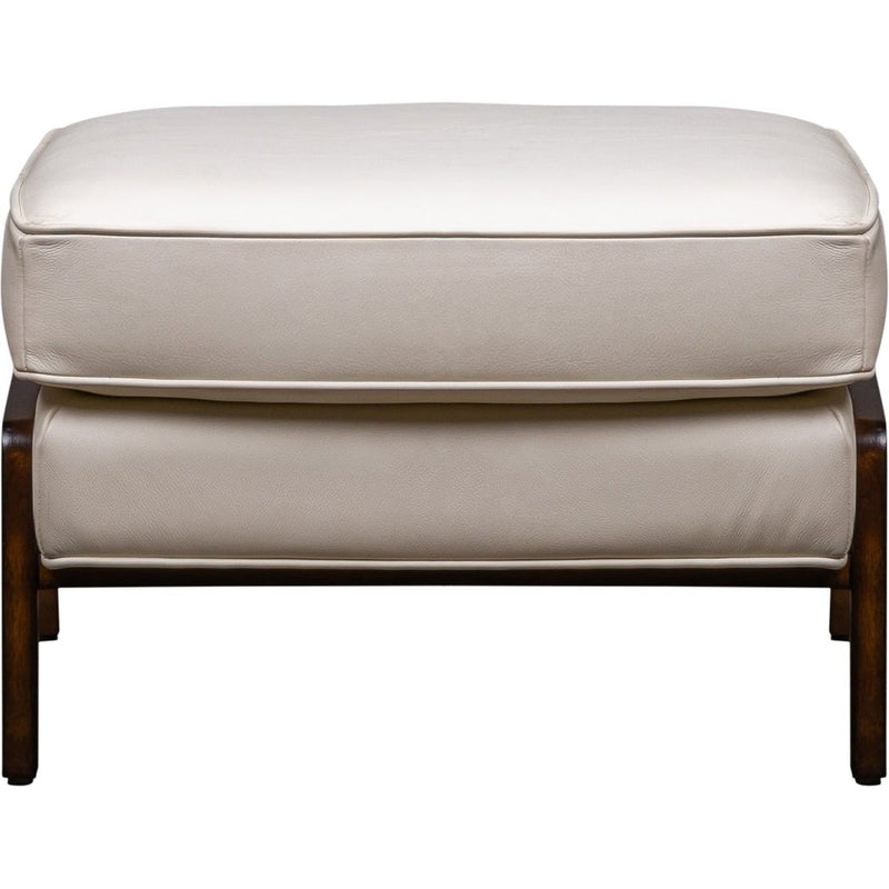 Anastasia Rectangular Leather Ottoman-Ottomans-Olivia + Quinn-LOOMLAN