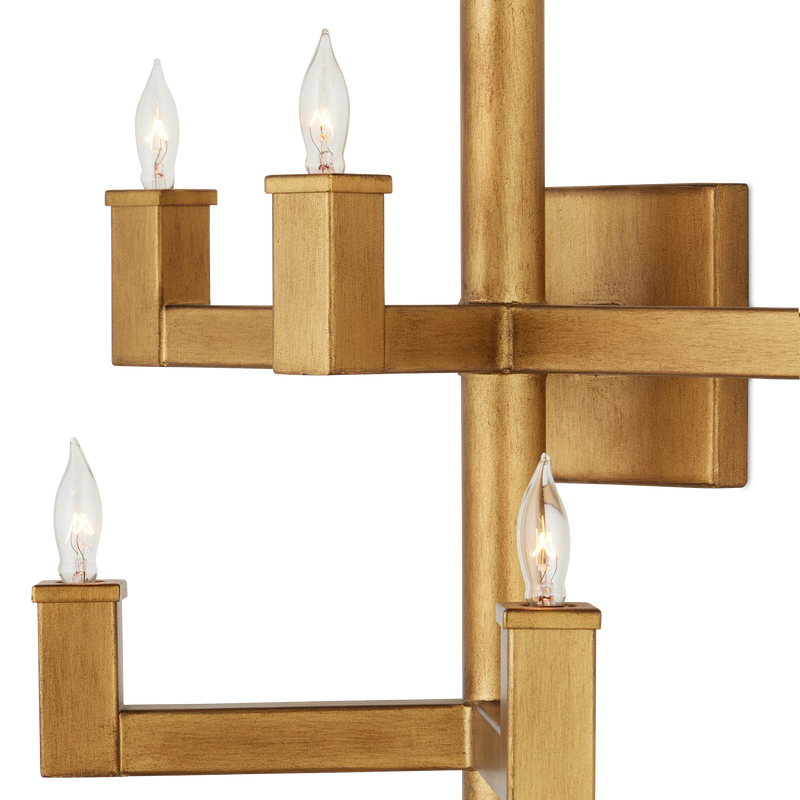 Andre Brass Wall Sconce-Wall Sconces-Currey & Co-LOOMLAN