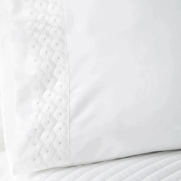 Angele Pillowcases 2PC Bovi Luxury Bedding-Pillowcases-Bovi-Standard-White-LOOMLAN