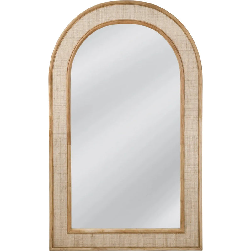 Anna Wood & Rattan Tan Vertical Floor Mirror-Floor Mirrors-Bassett Mirror-LOOMLAN