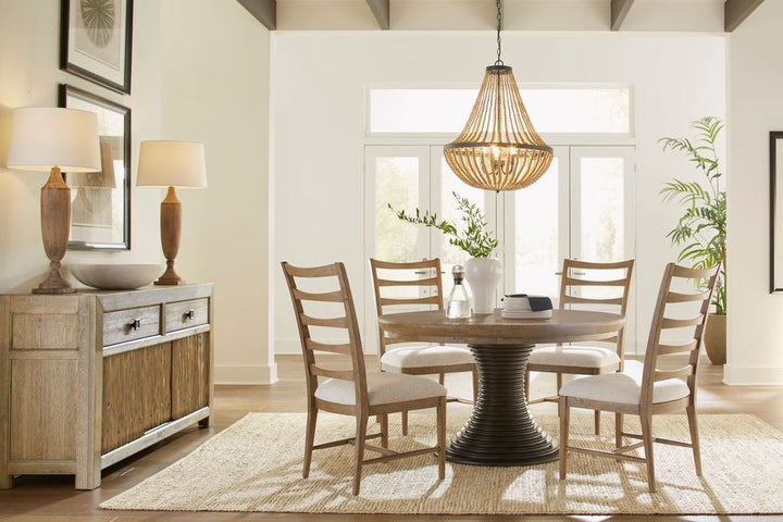 Anniversary Round Dining Set 6PC-Dining Table Sets-Panama Jack-LOOMLAN