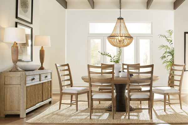 Anniversary Round Dining Set 8PC-Dining Table Sets-Panama Jack-LOOMLAN