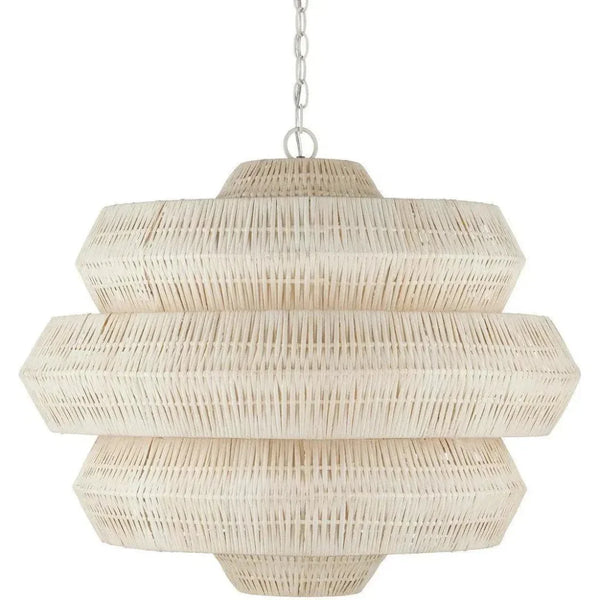 Antibes Medium White Chandelier - LOOMLAN - Currey & Co - Chandeliers