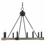 Antique Black Polished Concrete Burgos Chandelier