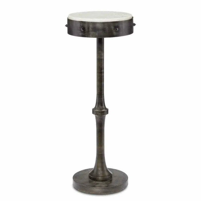 Antique Black White Helios Drinks Table