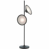 Antique Black White Opaque Bulat Floor Lamp Floor Lamps LOOMLAN By Currey & Co