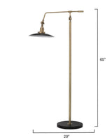 Antique Brass Aluminum Mid-Century Modern Floor Lamp Floor Lamps LOOMLAN By Jamie Young