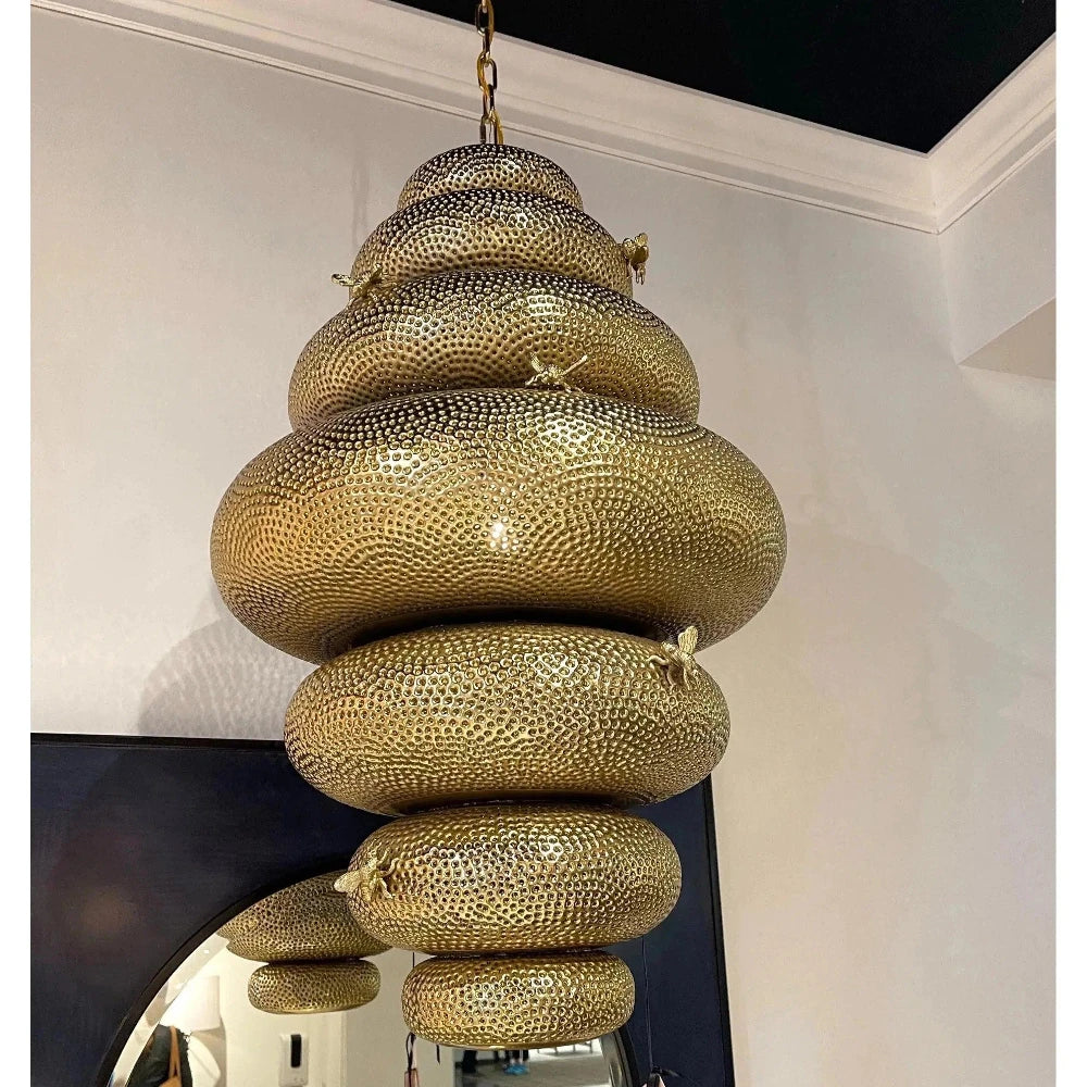 Antique Brass Bee My Honey Chandelier Sasha Bikoff