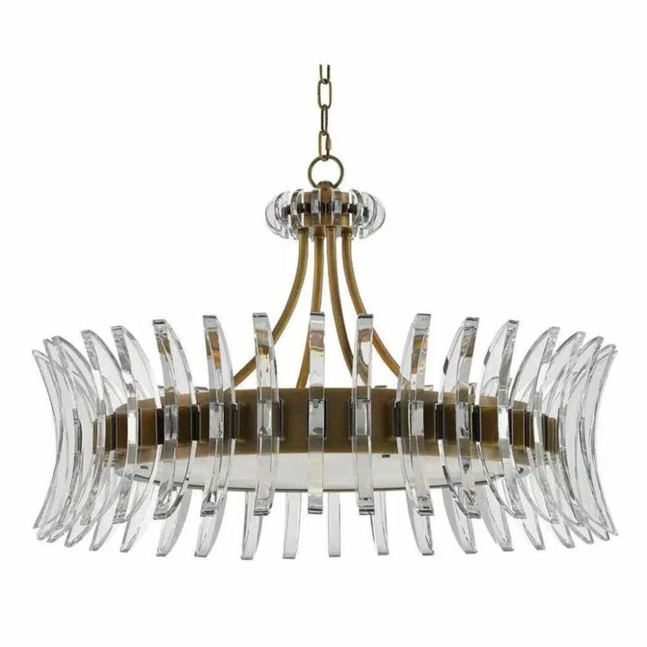 Antique Brass Coquette Chandelier - LOOMLAN - Currey & Co - Chandeliers