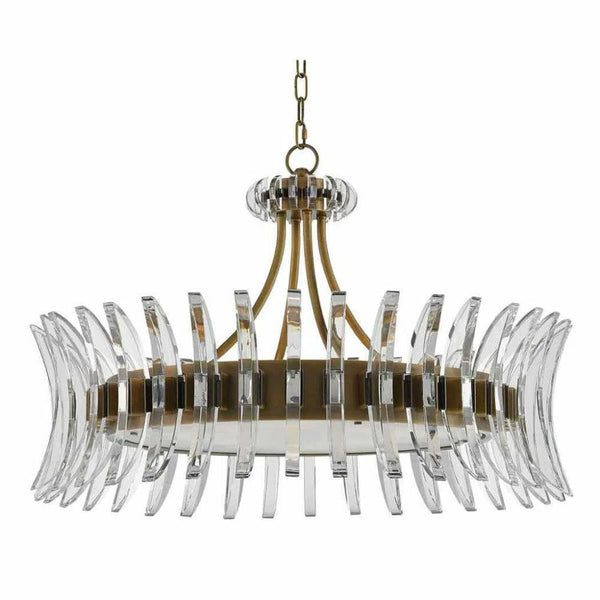 Antique Brass Coquette Chandelier Chandeliers LOOMLAN By Currey & Co