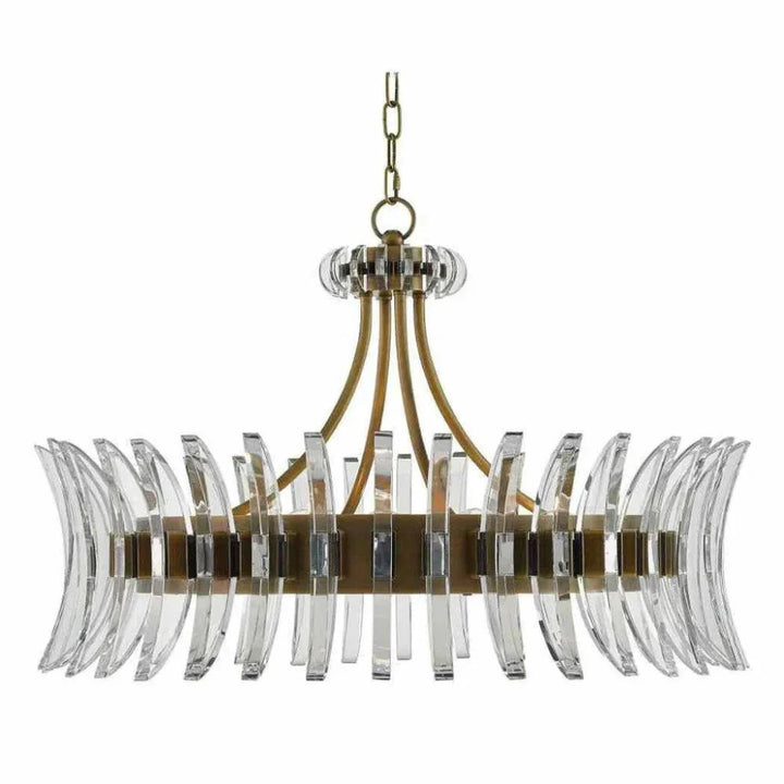 Antique Brass Coquette Chandelier - LOOMLAN - Currey & Co - Chandeliers