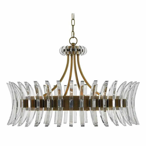 Antique Brass Coquette Chandelier Chandeliers LOOMLAN By Currey & Co