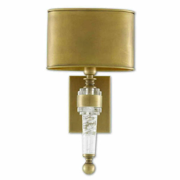 Antique Brass Lindau Wall Sconce Wall Sconces LOOMLAN By Currey & Co
