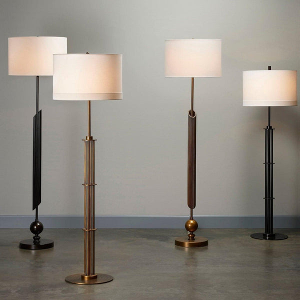 Antique Brass Mid-Century Modern Floor Lamp Marcus Floor Lamps LOOMLAN By Jamie Young