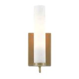 Antique Brass Opaque Glass Brindisi Brass Wall Sconce Wall Sconces LOOMLAN By Currey & Co