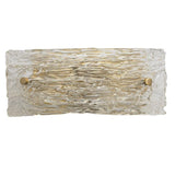 Antique Brass Textured Swan Curved Glass Sconce - Small Wall Sconces LOOMLAN By Jamie Young