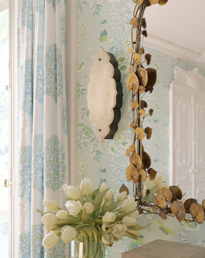 Antique Brass Vinna Brass Rectangular Mirror - LOOMLAN - Currey & Co - Wall Mirrors