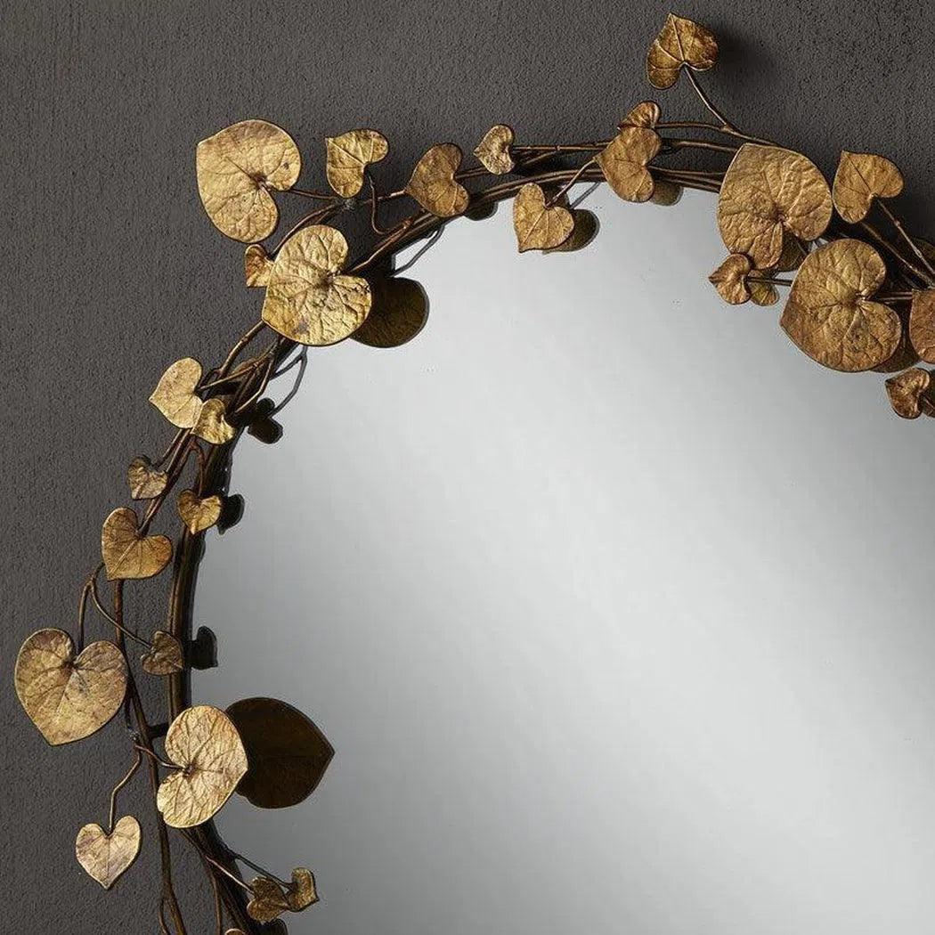 Antique Brass Vinna Brass Round Mirror